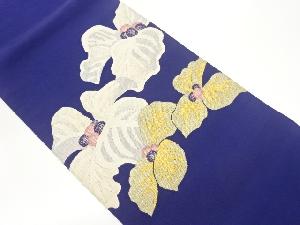 綴れ花葉模様織出し名古屋帯